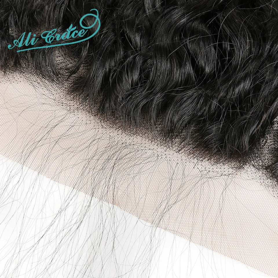 Ali Grace бразильские натуральные волнистые кружева Фронтальная средняя часть свободная часть фронтальная Remy человеческие волосы 13x4 ухо до уха Кружева Закрытие