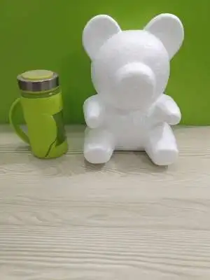 

1pcs 25cm foam model Polystyrene Styrofoam teddy rose bear White Craft Balls For DIY Christmas Party Decoration Supplies Gifts
