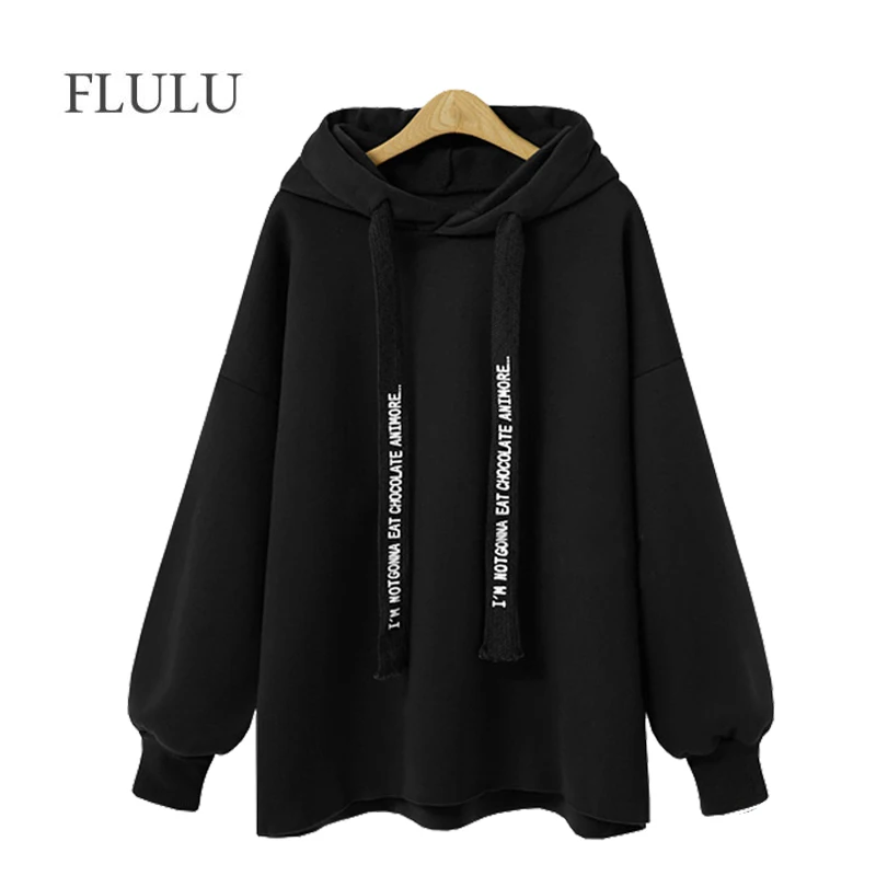 FLULU Autumn Winter Women Sweatshirt 2018 Casual Solid Warm Loose...