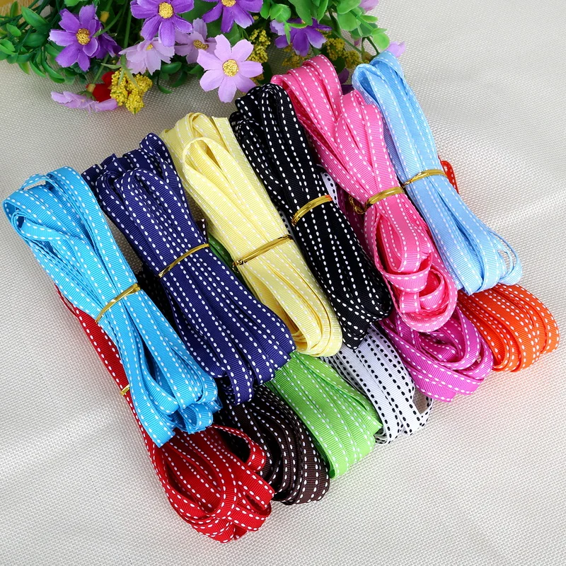 

5Yards Mix Color 10mm Dot Grosgrain Ribbon Garment Sewing Accessories DIY Decorative Arts and Crafts Gift Wedding Baking Ribbons