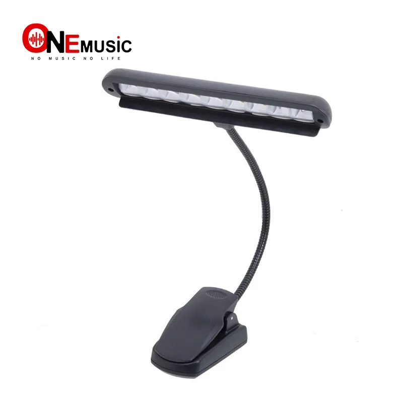 

Flexible Music Stand Light Lamp with Adapter Clip-On desk Gooseneck LED Lamp for Guitar Musical Instruments Book Lights