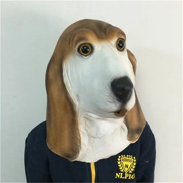 halloween masks fox terrier masks lovely mild pet dogs retaining cap latex animal masks ball props