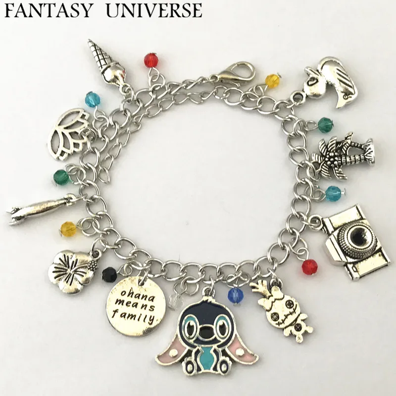 

FANTASY UNIVERSE Freeshipping 20pc a lot stitch charm bracelet LJSSDSD02