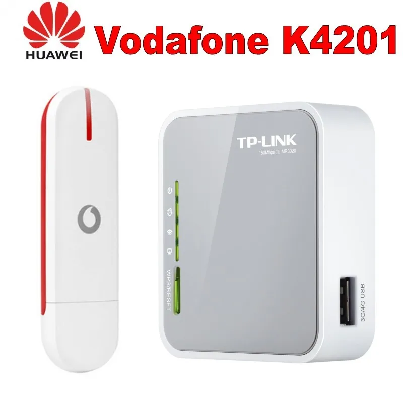 Vodafone мобильный широкополосный K4201 Usb адаптер + TP Link TL MR3020 150 Мбит/с 1 порт 10/100