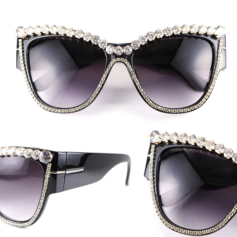 

Sunglasses Women Luxury Brand sunglasses Rhinestone Cat Eyes Sun glasses Vintage Shades for women Oculos Dropshipping