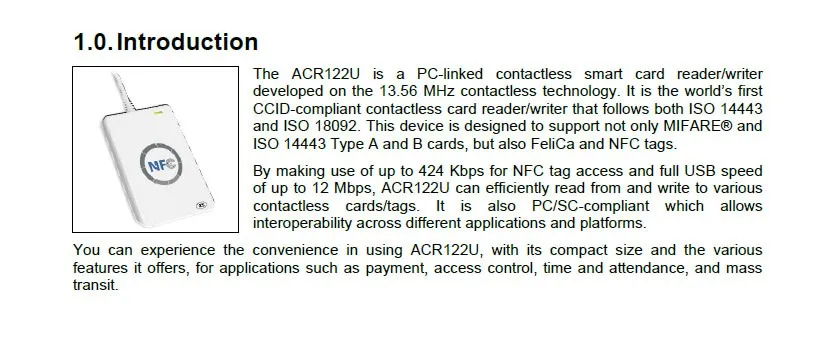 CCID Стандартный ACR122U USB NFC RFID считыватель смарт-карт писатель с бесплатным 5 шт M1 карты + 1 SDK CD