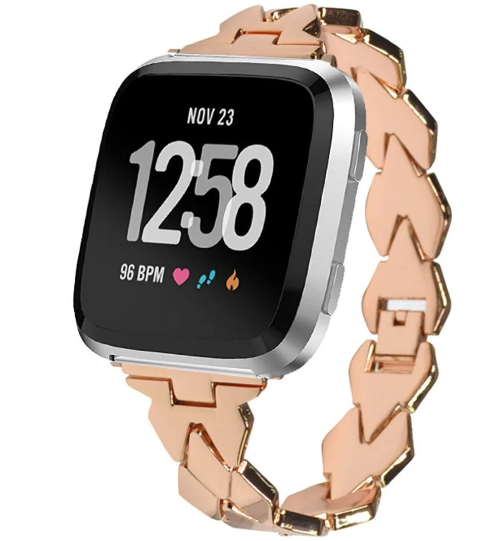 for Fitbit Versa Band Watch Stainless Steel (4)
