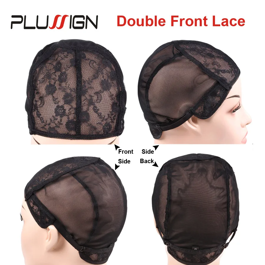 Plussign Black Brown Swiss Lace Wig Caps Waving Hair Nets For Making