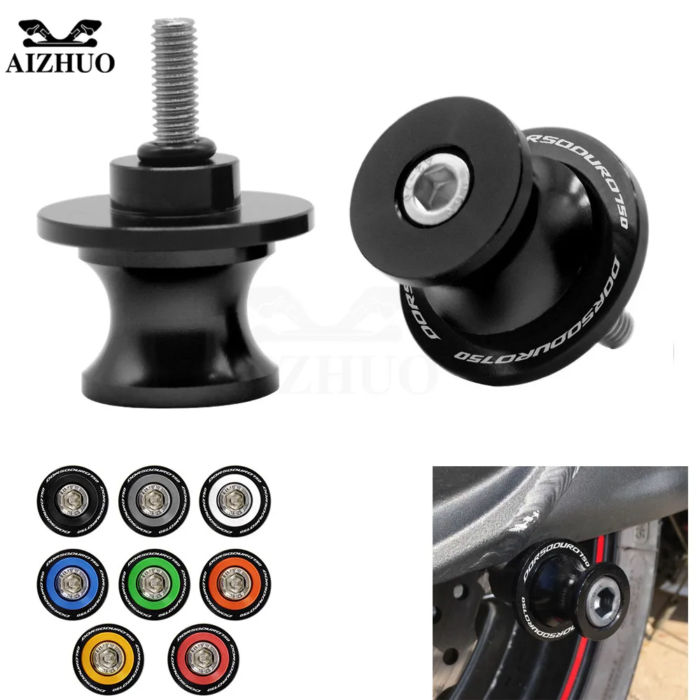 6MM Motorcycle Accessories Swingarm Sliders Spools  Dorsoduro Stand Screw Dorsoduro 750 Logo For Aprilia Dorsoduro 750 2008-2009