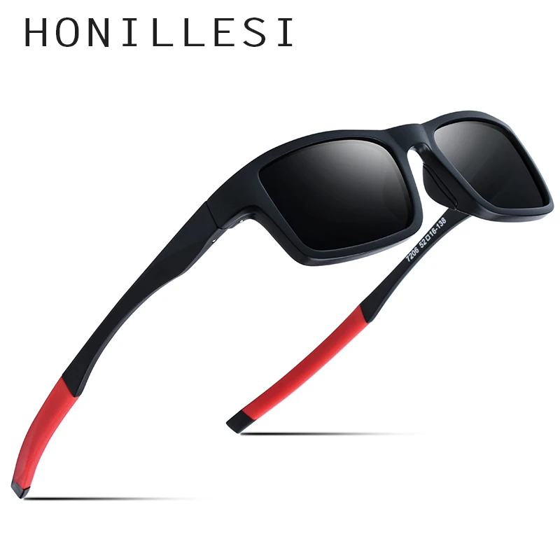 

TR90 Polarized Sunglasses Men Goggles Sports Male Driving Outdoors Square Basketball UV400 Sun Glasses for Men Gafas Oculos 7206