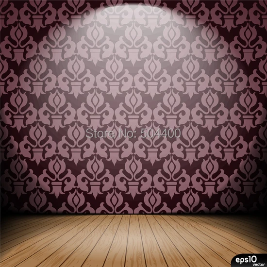 

5x10FT Indoor Room Vintage Baroque Pattern Wall Damask Customize Photography Background Studio Backdrop Newborn XT-1836