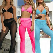 2019 модное сексуальное женское пляжное Сетчатое Прозрачное
