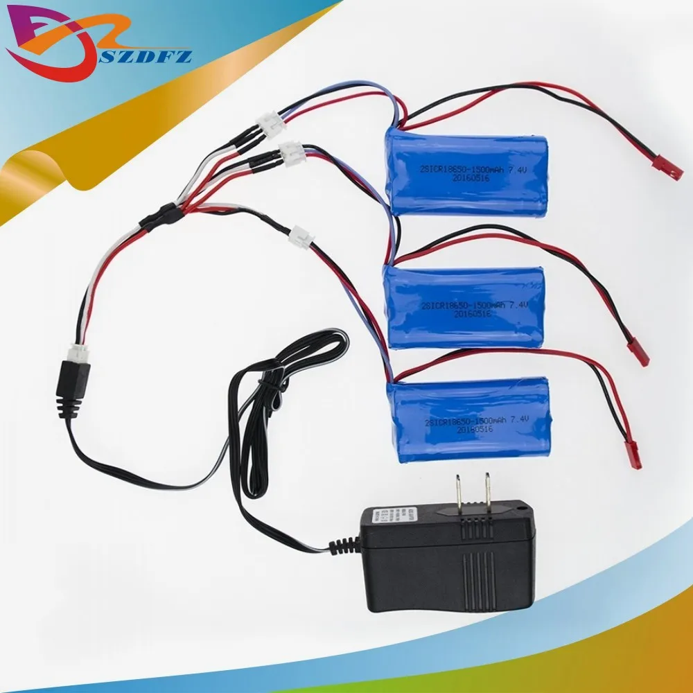 Зарядное устройство lipo 7 4 V 1500 мА/ч 3 шт. аккумулятор и зарядное в 1 зарядный кабель