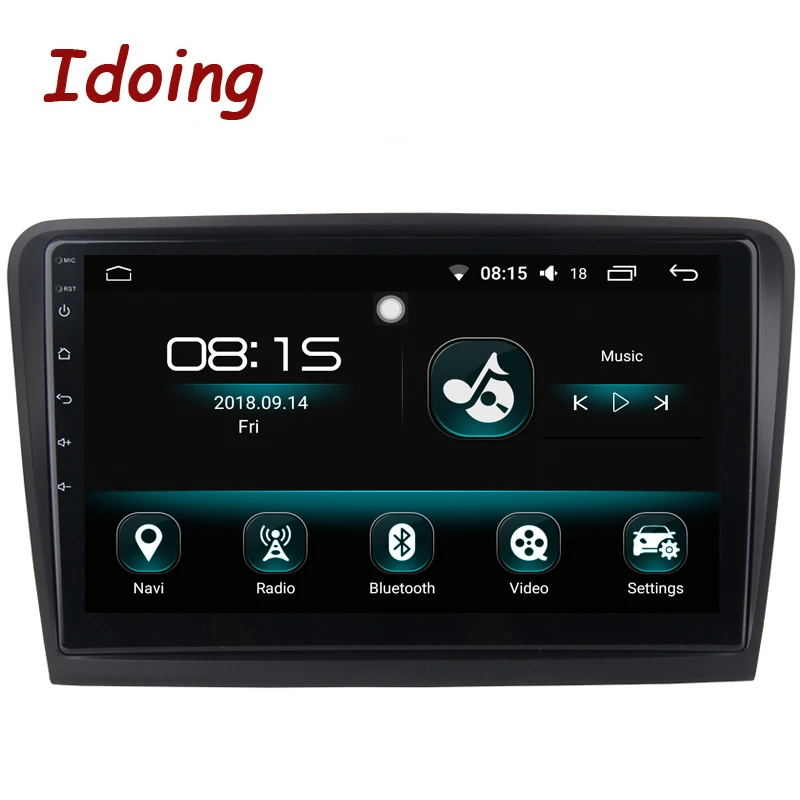 Idoing 1Din 9 дюймов 2.5D ips Android8.0 для Skoda Rapid 2013 2017 8 ядерный автомобильный Радио gps