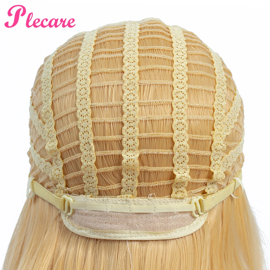 Peluca larga rubia Plecare peluca sintética de alta densidad resistente al calor peluca sintética de Pruiken para Mujeres Negras/blancas Cosplay peluca