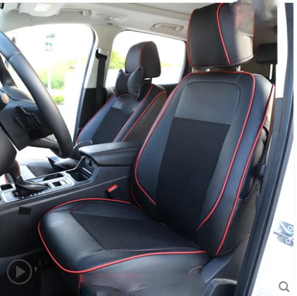Lsrtw2017 роскошные кожаные подушки сиденья автомобиля коврик для Ford Kuga Escape - Color Name: standard red wire