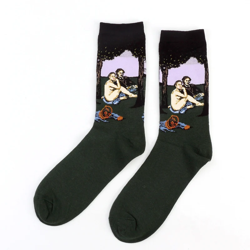 Autumn Winter Retro Van Gogh Art-Inspired Women's Socks