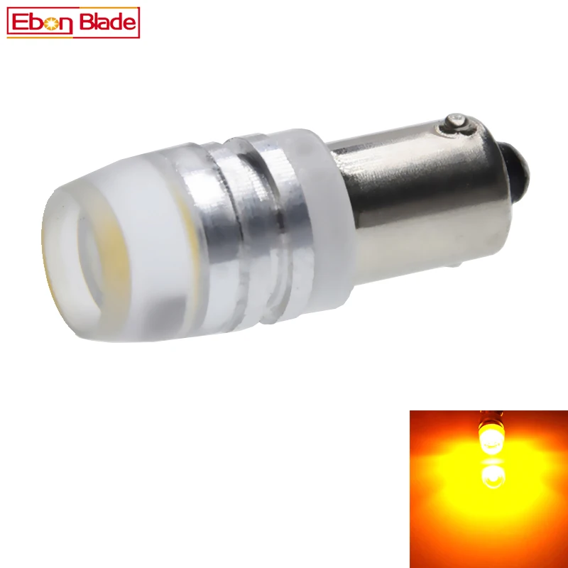 

2Pcs BA9S BAX9S BAY9S LED Indicator Turn Signal Lamps Interior Dome Map Light Side Marker Bulbs For Cars Amber Yellow 6V 12V 24V