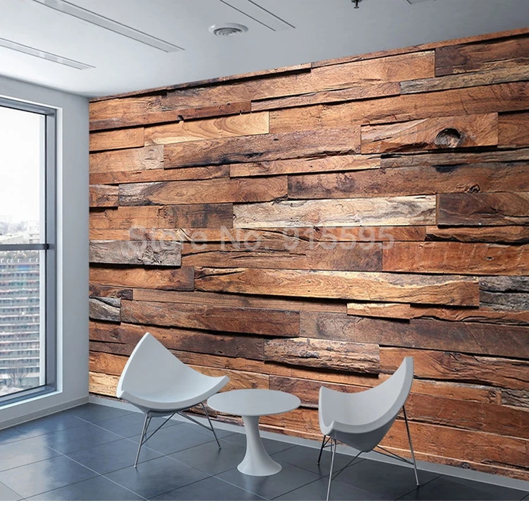 Description Picture 6 of itemCustom 3D Photo Wallpaper Retro Wood Grain Wood Board Mural Wallpapers For Living Room Kitchen Restaurant Decor Papel De Parede