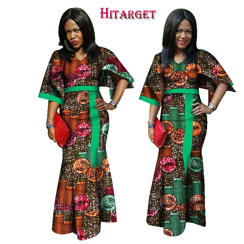 

2017 African dresses for women dashiki ankara wax print batik pure cotton fashion sexy Traditional clothing free shipping WY1254