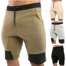 Мужская Летняя мода карманные спортивные пятиминутные шорты для отдыха фитнес Спорт сплайсированные шорты со шнурком