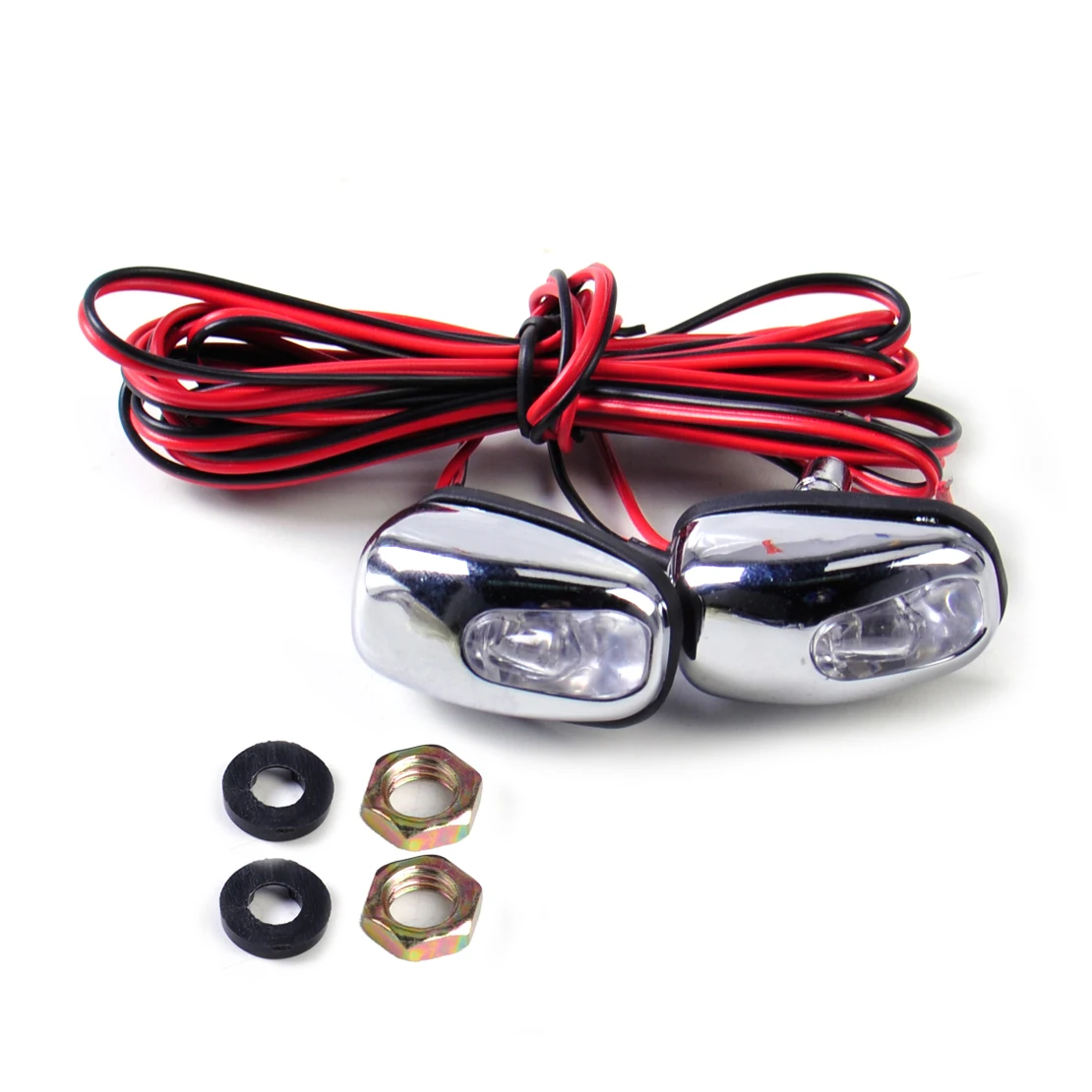 beler Universal 2pcs LED Light Lamp Windshield Washer Wiper Jet Water