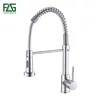 Bajo costo FLG Estilo de primavera-grifo de cocina de níquel cepillado, grifo extraíble giratorio, 2 funciones, grifo mezclador de salida de agua lnGeJw1E