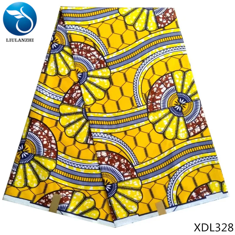 

LIULANZHI african wax prints fabric african print fabric yellow color wax african clothing wax fabric 6yards per lot XDL328-330