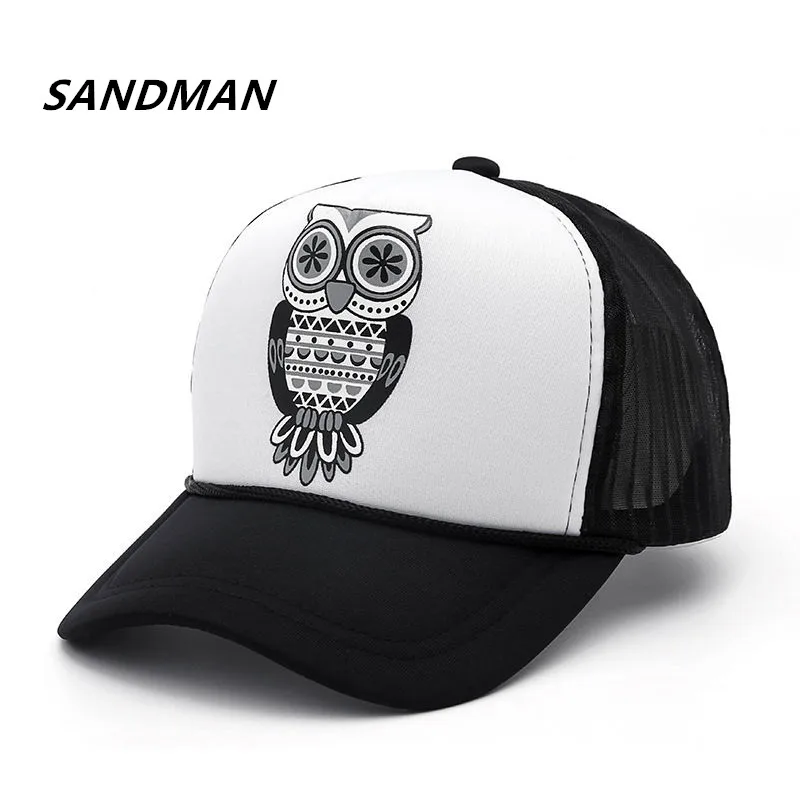 

Wholesale Adult Fashion Unisex Classic Trucker Owl Baseball Cap Mesh Cap Snapback Hat Vintage Women Men Gorras Hip Hop Hat