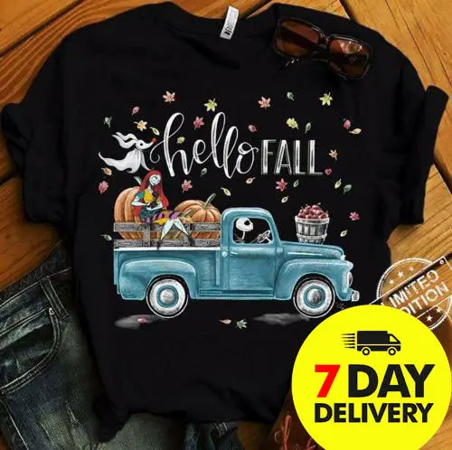 

The Nightmare Before Christmas Hello Fall T Shirt Cotton Ladies Tee Size S 3Xl