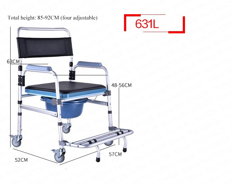 15%, старшие горшок стул с четырьмя колесами подвижные алюминиевого сплава инвалидные коляски для старых MenPatients складной ToiletChair