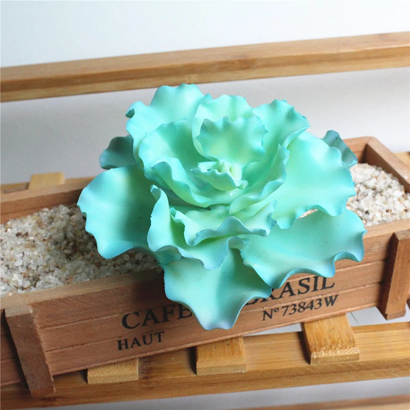 Artificial Succulent Plants Home Decoration Green Blue Plastic Faux Cactus Succulents Simulation Fake Plant Office Decoration