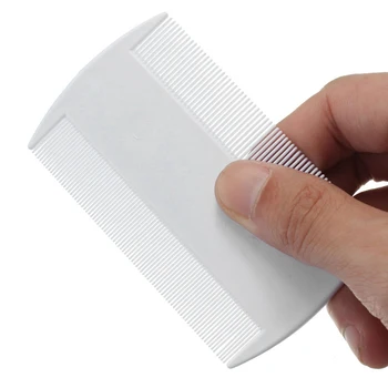 

Portable Plastic Nit Comb Double-Sided Nit Fine Tooth Comb For Head Lice Removal Comb Kids Pet Flea Remover White Colorful