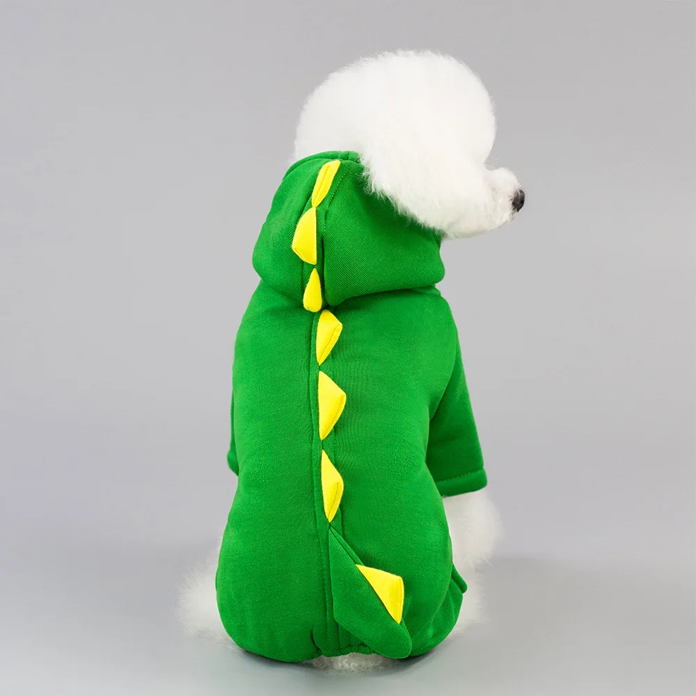 

Tangpan Dog Warm Clothes Pet Turned Four-legged Cotton Coat Autumn and Winter Dinosaur Cotton Costume Apparel