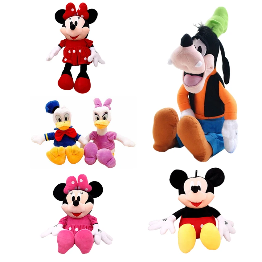7 styles 30cm Mickey Mouse Minnie Donald Duck Daisy Plush Toys Cute Goofy Dog Pluto Dog