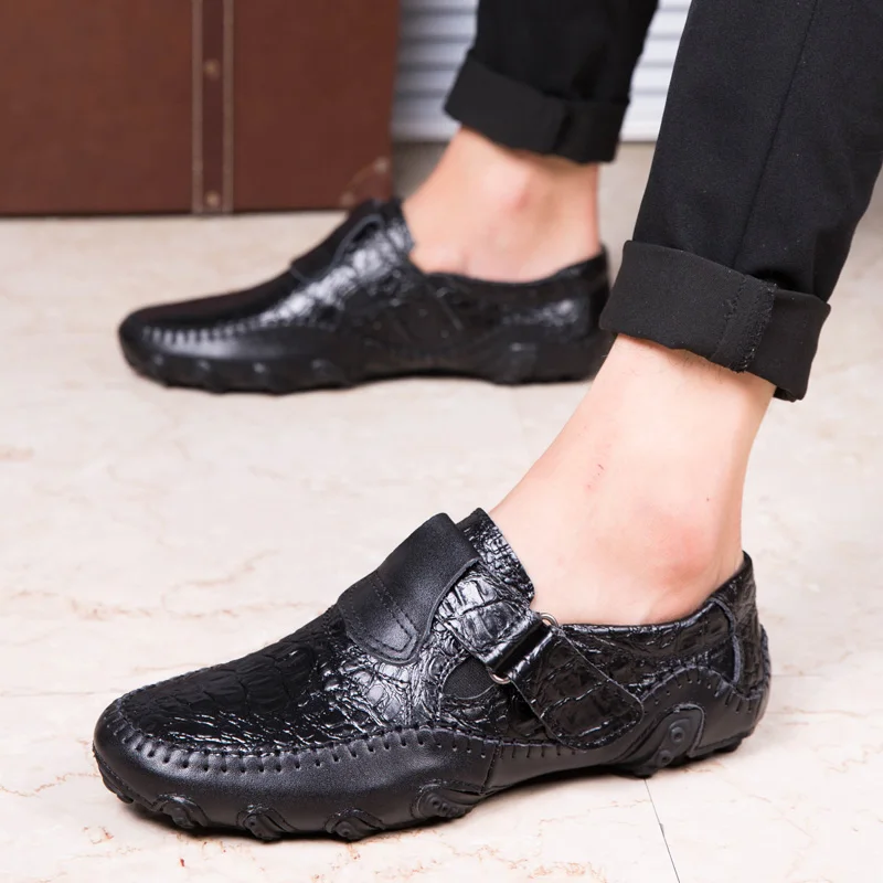 

2018 New Comfortable Casual Shoes Loafers Men Shoes Quality Handmade Leather Shoes Men Flats Moccasins Shoes 5