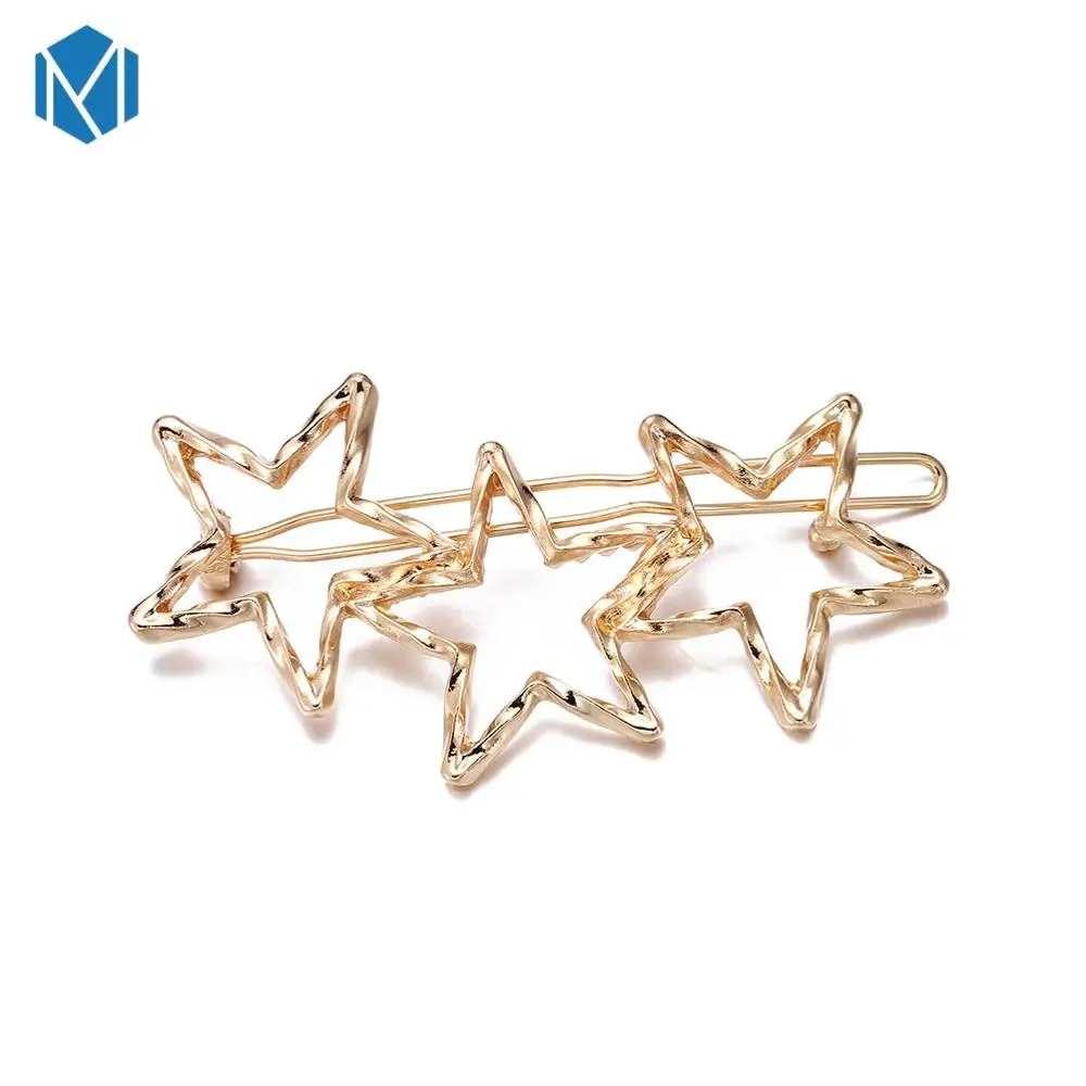 M MISM Star заколки для волос для женщин, модные милые имитирующие заколки в Корейском стиле, металлические заколки для волос из сплава, аксессуары для волос для девочек - Цвет: Star-Gold
