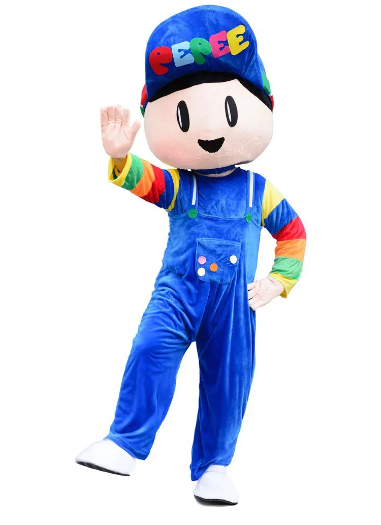 

Professional New Style PEPEE boy Mascot Costume blue boy mascot costume Fancy Dress outfit for Halloween Purim party