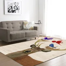 Нордический ковёр для гостиной животные олени коврики взрослых оформление спальни противоскользящие фланелевые прикроватные области ковер Салон большой ковер