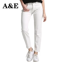 Alice& Elmer белые джинсы для женщин в стиле бойфренд джинсы брюки женские джинсы со средней талией женские брюки