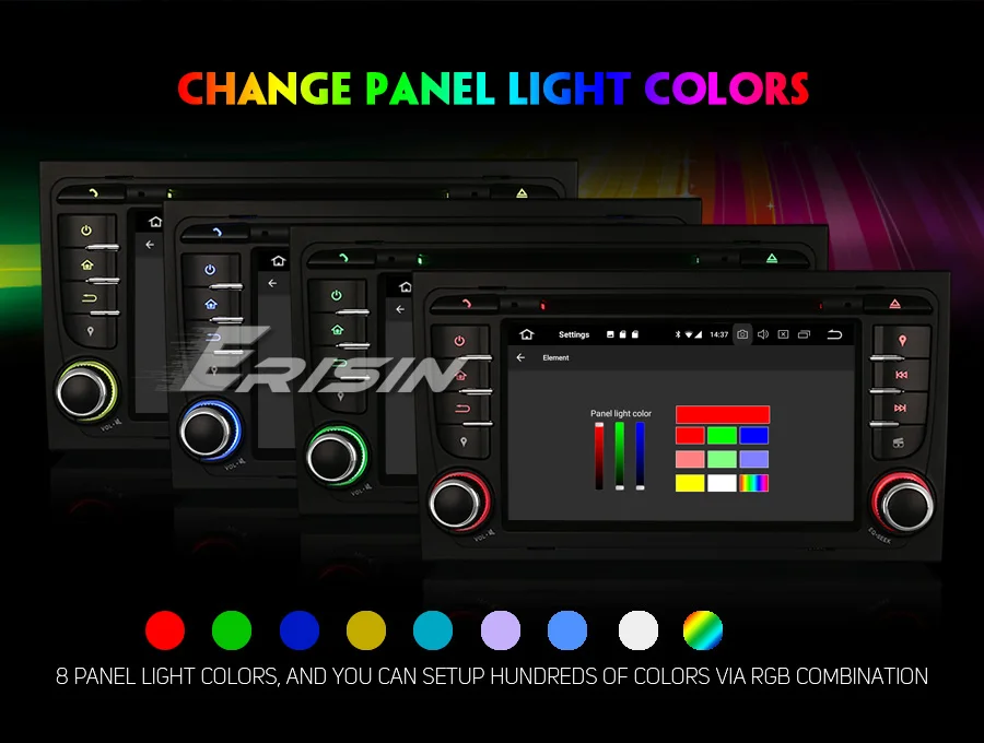 Excellent Erisin ES4878A 7 inch car DVD player android 9.0 2G RAM PX30 DAB OBD WIFI 3G for AUDI A4 SEAT EXEO S4 RS4 RNS-E 13