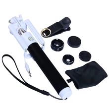 Комплект объективов для камеры с кабелем Автопортрет селфи палка монопод для большинства мобильных телефонов APL-96CX3