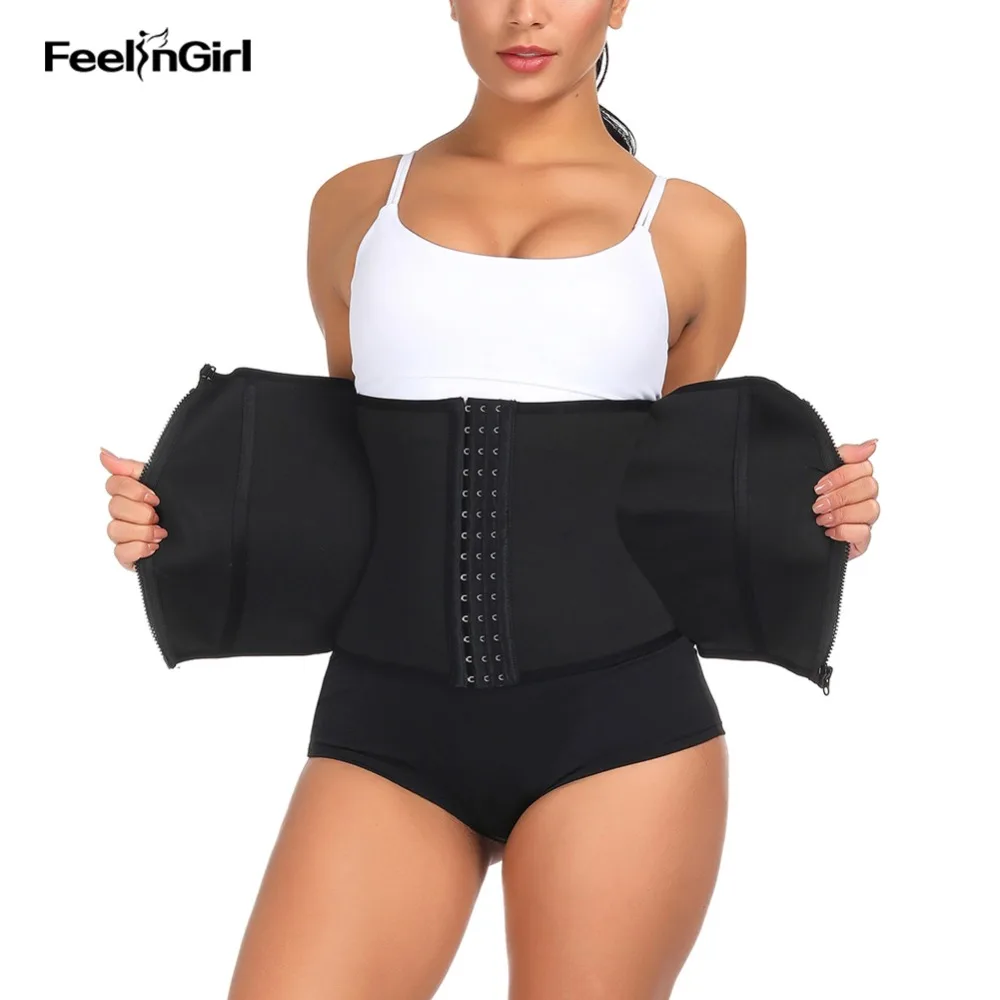 

Feelingirl Double Control Waist Trainer Corset Healthy Cloth Body Shaper Loss Weight Cincher Tummy Control Waist Belt