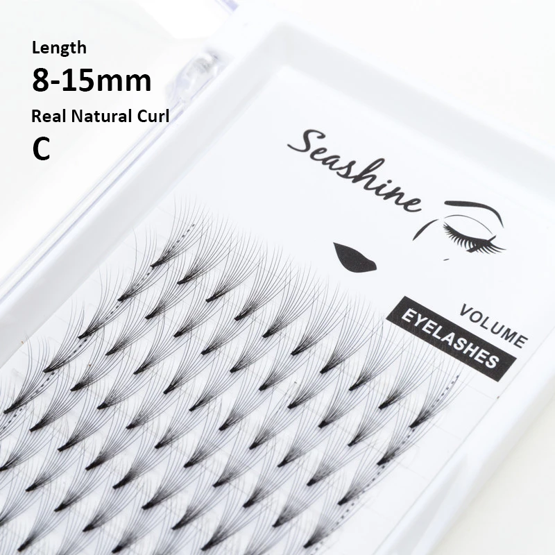 

7D/10D Eyelash Extensions C Curl 12Lines Middle Stem Premade Fans More Thick and Soft Silk Mink Russian Volume Lash Supplier
