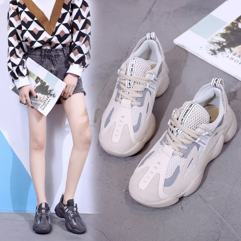 

Coconut Shoes Women 2019 Spring New Chunky Sneakers Roter Joker Sneakers Harajuku Casual Dad Shoes Fashion Braised Shoes