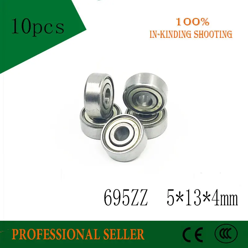 10 шт. 695ZZ 5*13*4 мм ABEC 3 P6 Миниатюрный подшипник 695 2Z Z 5x13x4 мм|bearing bearing|bearings miniaturebearing 695zz |