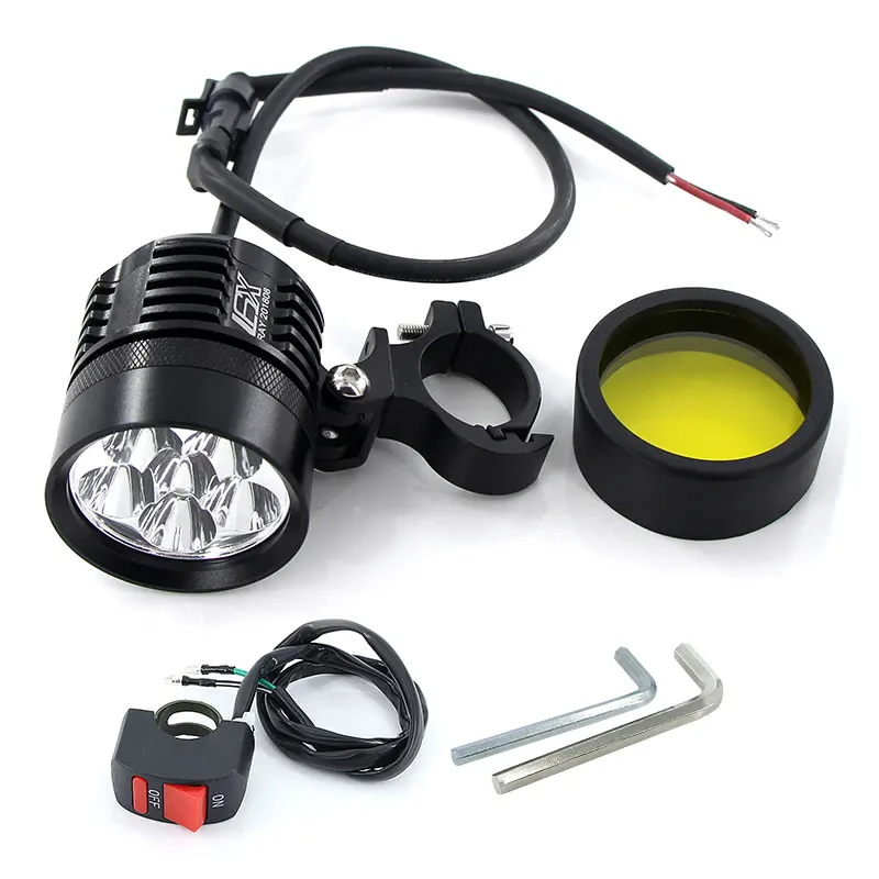  Motorcycle Headlight 6000LM White 6000K Yellow 3000k FOR T6 XML Chips led Fog Spot HeadLamp Spotlig - 32936447407