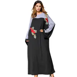 Халат Лидер продаж Новое поступление взрослых мусульмане турецкий Абаи мусульманских женское платье фотографии 2018 свободные вышитые