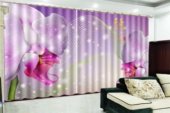 

Wholesale 3d Curtain Flowers and Fragrance Music Flow HD Digital Print 3d Floral Shading Practical Fine Curtain