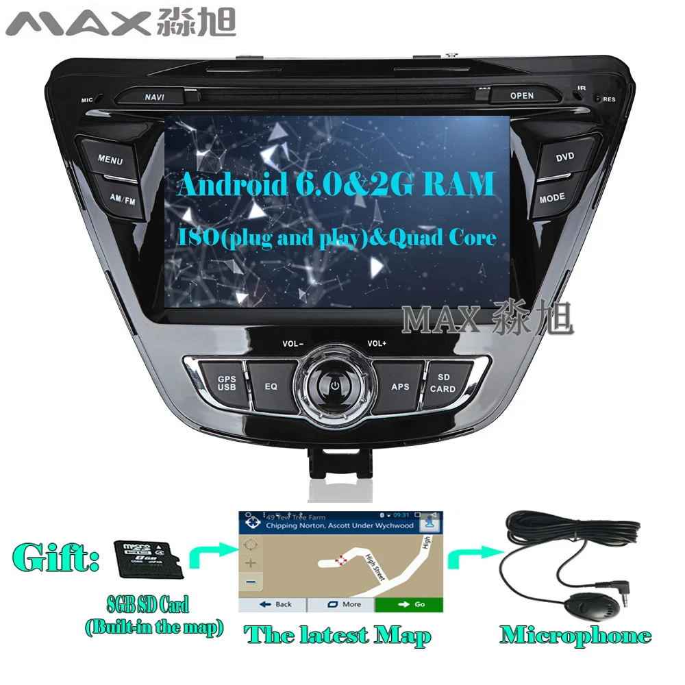 Discount MAX 2G RAM Android 6.0 Car DVD Player for Hyundai Elantra 2013 2014 2015 with gps navigation Radio BT swc map 4G WIFI HD 1080P 0 Discount MAX 2G RAM Android 6.0 Car DVD Player for Hyundai Elantra 2013 2014 2015 with gps navigation Radio BT swc map 4G WIFI HD 1080P 0